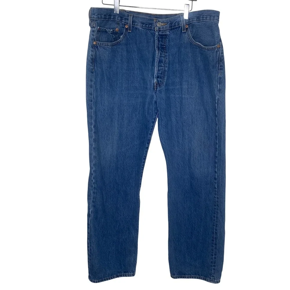 Vintage Levis 501 Jeans Mens W40 L32 (38x31) Button Fly Straight Leg Red Tab 90'